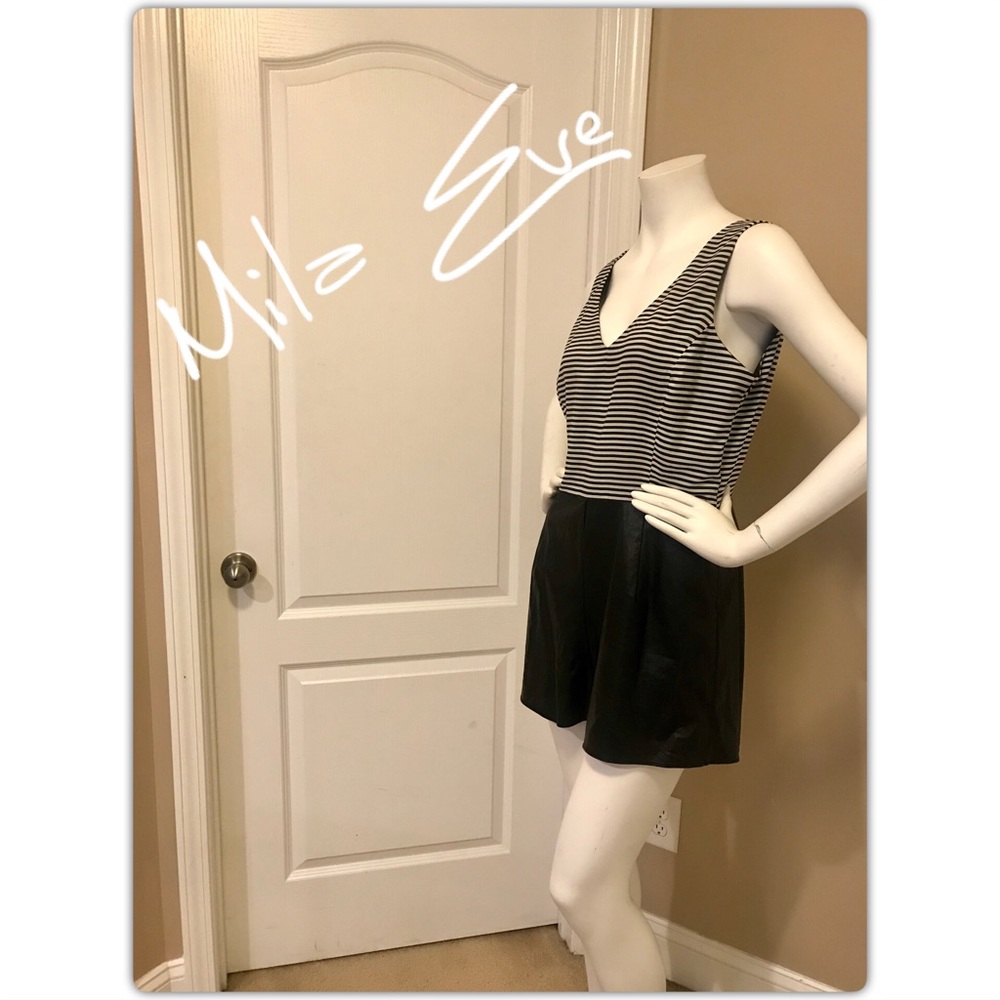 Saks Fifth Avenue Romper with leather bottom